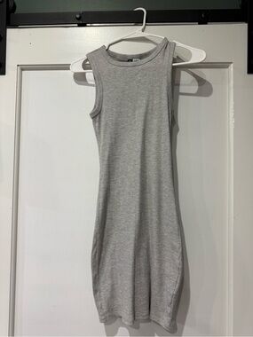 H&M Light Gray Ribbed Tank Dress